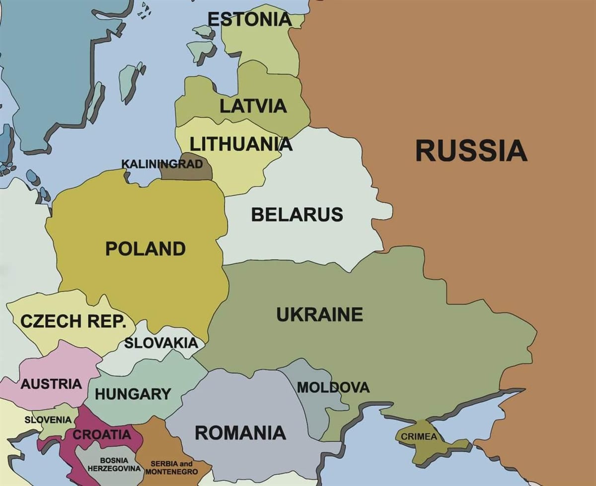 Карта на Словения, и съседните страни