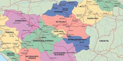 Карта на Словения политически