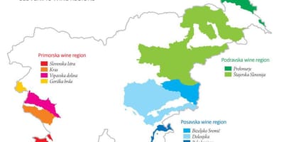 Карта на Словения вино