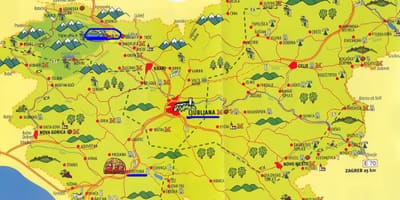 Карта на Словения забележителности