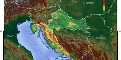 Топографическая карта на Словения