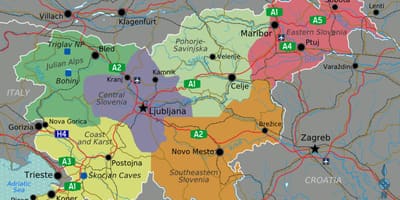 Словения карта на страната